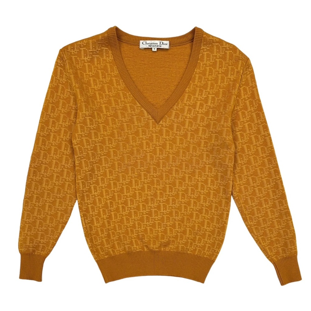 Dior Vintage Logo Sweater - Gold